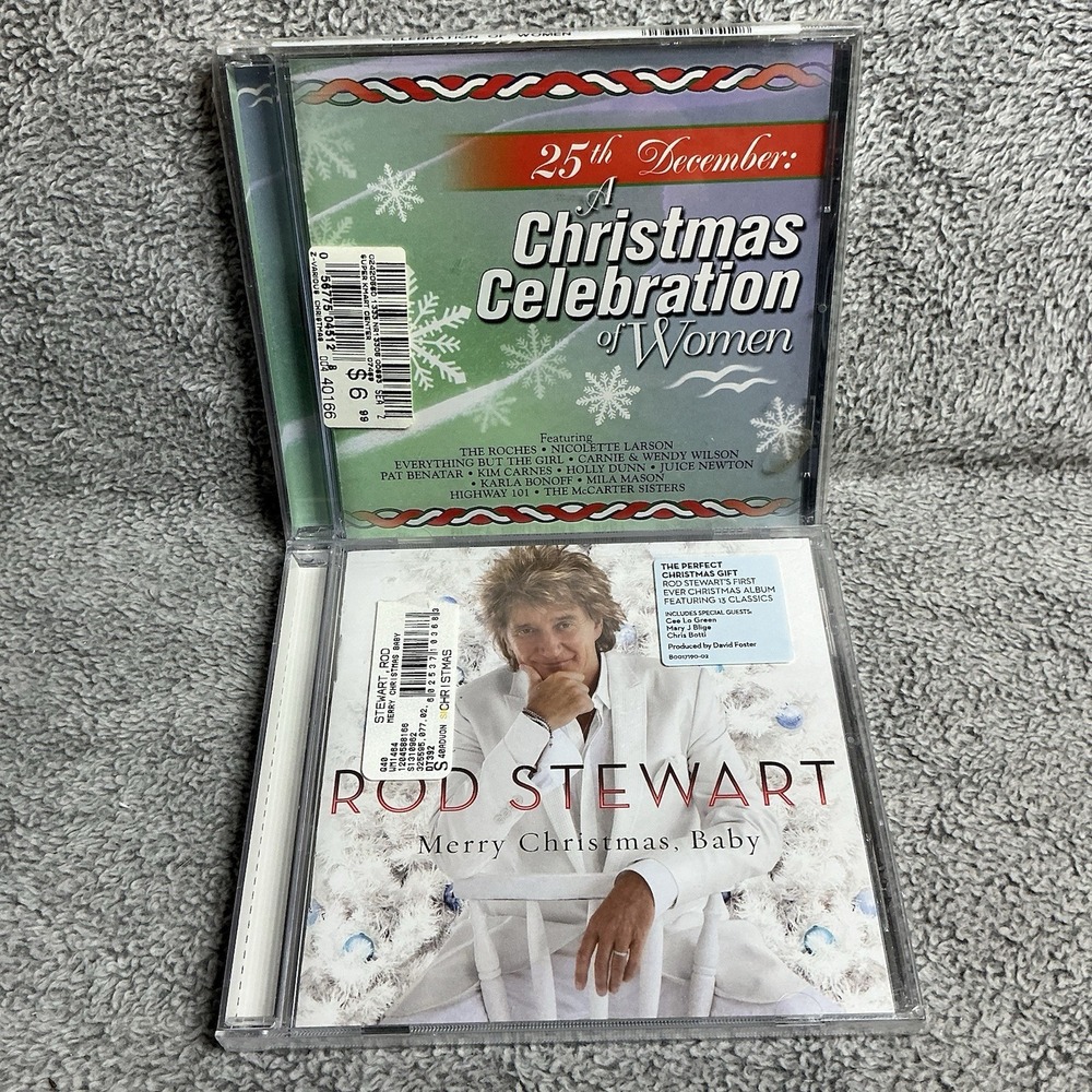 25th December Christmas Celebration of Women Music CD & Rod Stewart Sealed‎